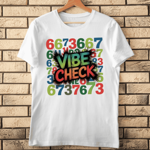 Vibe Check Pop Art with Numbers T-Shirt Design cover image.