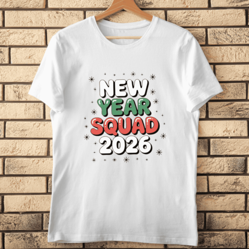 Hand Lettering 2026 Party T-shirt Design cover image.