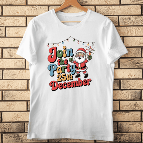 Groovy Holiday Typography T-Shirt Design cover image.