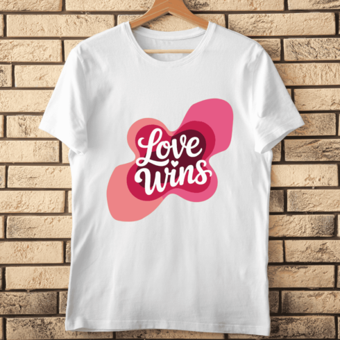 Love Wins Paper Cut Style T-shirt Design cover image.