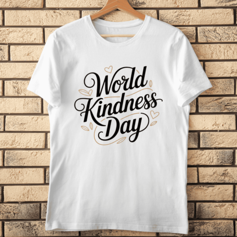 Elegant World Kindness Day T-Shirt Design cover image.