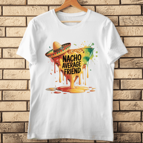 Nacho Average Friend Typography T-shirt Design cover image.