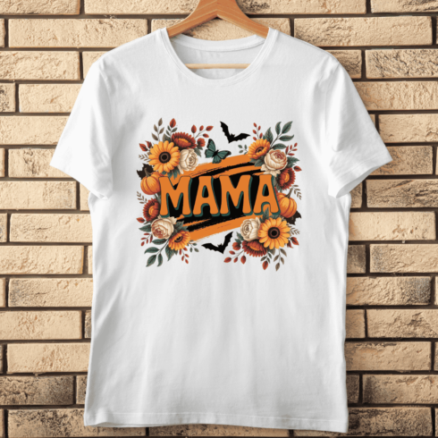 Groovy Mama Autumn T-Shirt Design cover image.