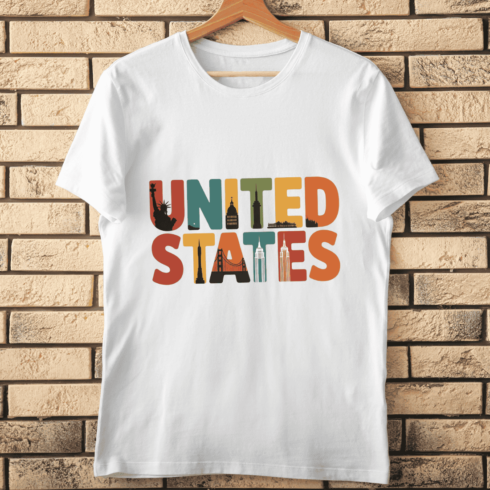 United States Travel Slogan T-shirt Design cover image.