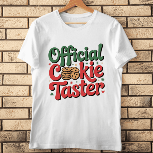 Funny Festive Cookie Lover T-shirt Design cover image.