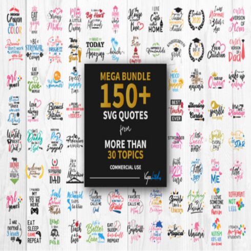 Christmas Gift Card SVG MEGA Bundle cover image.