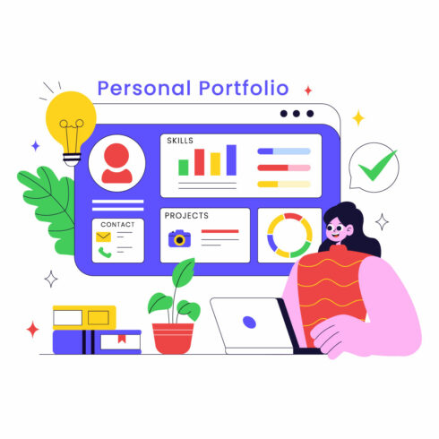 10 Personal Portfolio Illustration cover image.