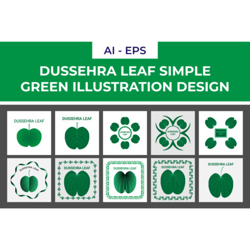 Dussehra Leaf Simple Green Illustration Design cover image.