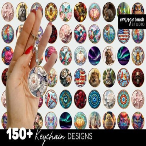 Round Keychain Sublimation Mega Bundle cover image.
