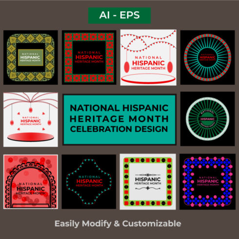 National Hispanic Heritage Month Celebration Design cover image.