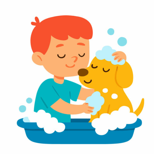 “Boy Reading a Book with His Loyal Dog Sitting Beside Him in a Cozy, Peaceful, Imaginative, and Heartwarming Scene of Friendship and Learning” cover image.