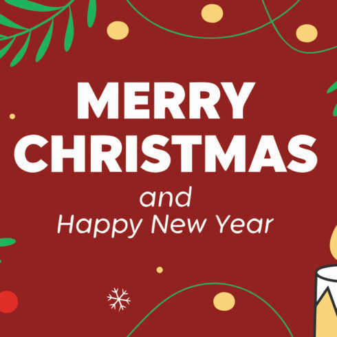 Merry Christmas and happy new year festive holiday season greeting card vector background illustration image cover image.