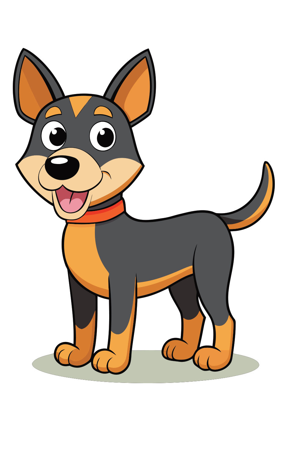 Cartoon husky dog face cute puppy pet animal illustration vector graphic design for kids and children art pinterest preview image.