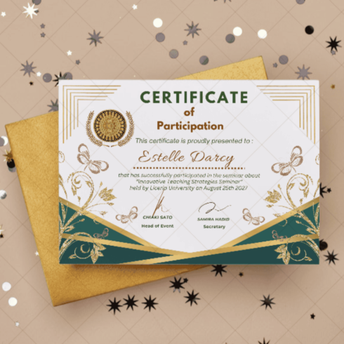 Certificate of Participation in the Teaching Strategies Seminar cover image.