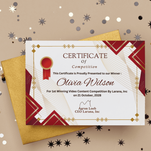 Winner’s Certificate – National Video Content Competition cover image.