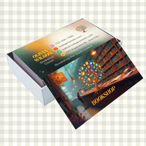Bookshop Owner Business Card cover image.