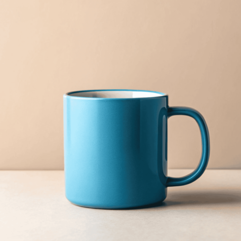 Vibrant Blue Mug Mockup for Branding Design cover image.