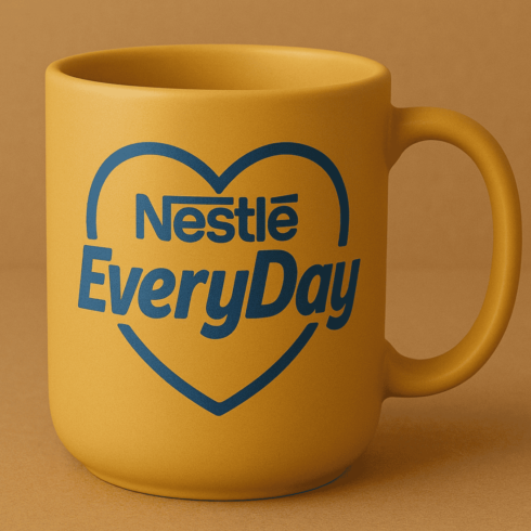 Nestlé EveryDay Mug Mockup for Brand Presentation cover image.