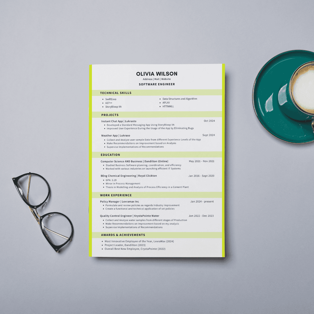 Modern Software Engineer Resume Template | Professional Developer CV ...