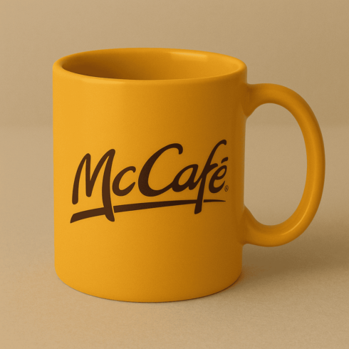 Coffee Shop Branding Mug Mockup in McCafé-Inspired Style cover image.