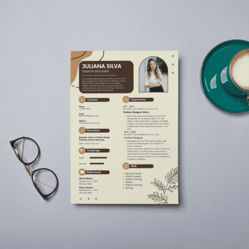 "Design Your Career – Fashion Resume Template for Creative Professionals" cover image.