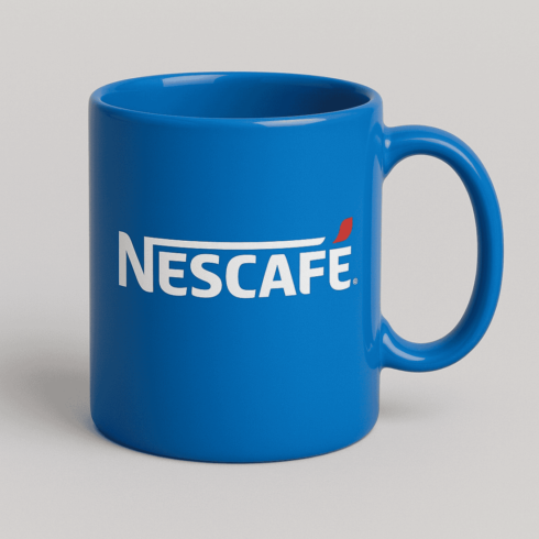 Vibrant Nescafé Coffee Mug Mockup for Promotional Use cover image.