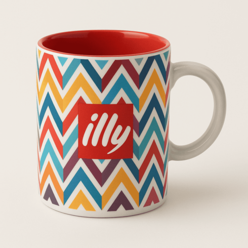 Professional Illy Coffee Mug Branding Mockup Design cover image.