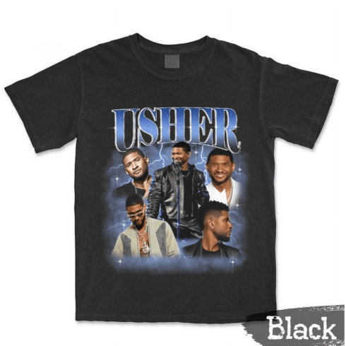 Usher T-shirt Black cover image.