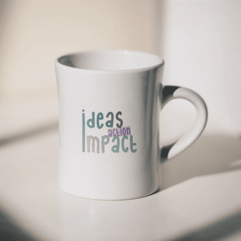 ideas action impact coffee mockup cover image.