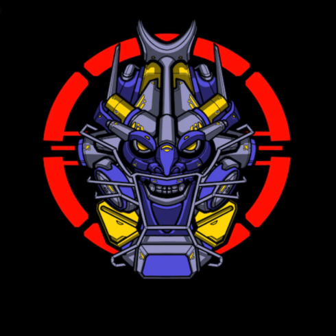 Oni mask t-shirt logo cover image.
