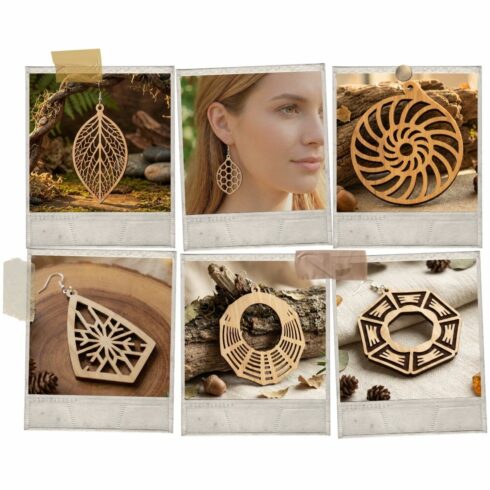 Nature & Tribal Earring SVG Bundle - 10 Laser Cut Designs cover image.