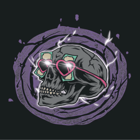 SKULL ART T-SHIRT LOGO cover image.