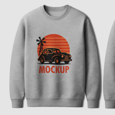 Apparel Front and Back View Mockup Sweatshirt for Clothing Brand Presentation cover image.