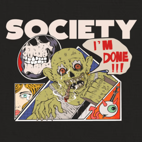 SOCIETY I'M DONE T-SHIRT LOGO cover image.