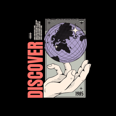 DISCOVER 1985 T-SHIRT LOGO cover image.