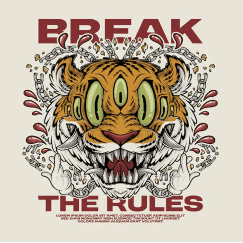 BREAK THE RULES T-SHIRT LOGO cover image.