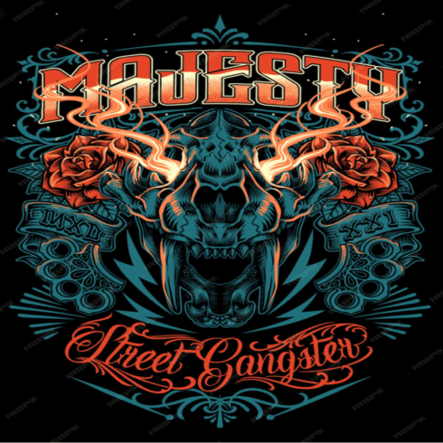 Majesty Street Gangster T-shirt Logo cover image.