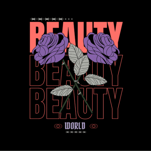 beauti purple roses t-shirt logo cover image.
