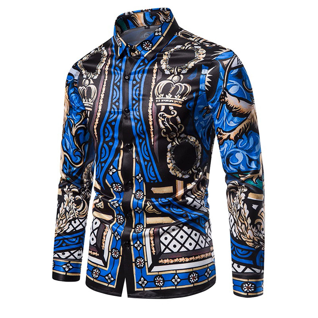 The men’s long‑sleeve floral shirt cover image.