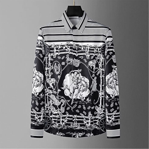 The men’s long‑sleeve floral shirt cover image.