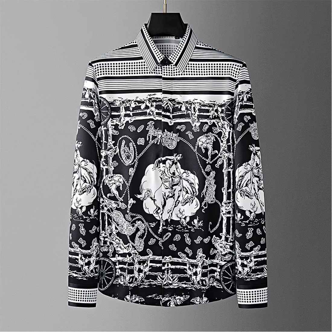 The men’s long‑sleeve floral shirt cover image.
