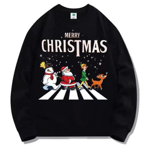 The Cross Street Cartoon Santa Sweatshirt cover image.