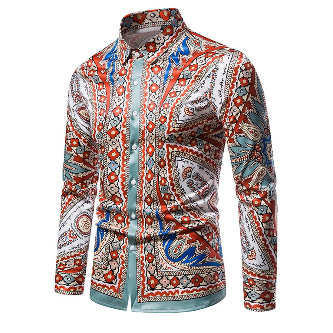 The men’s long‑sleeve floral shirt cover image.