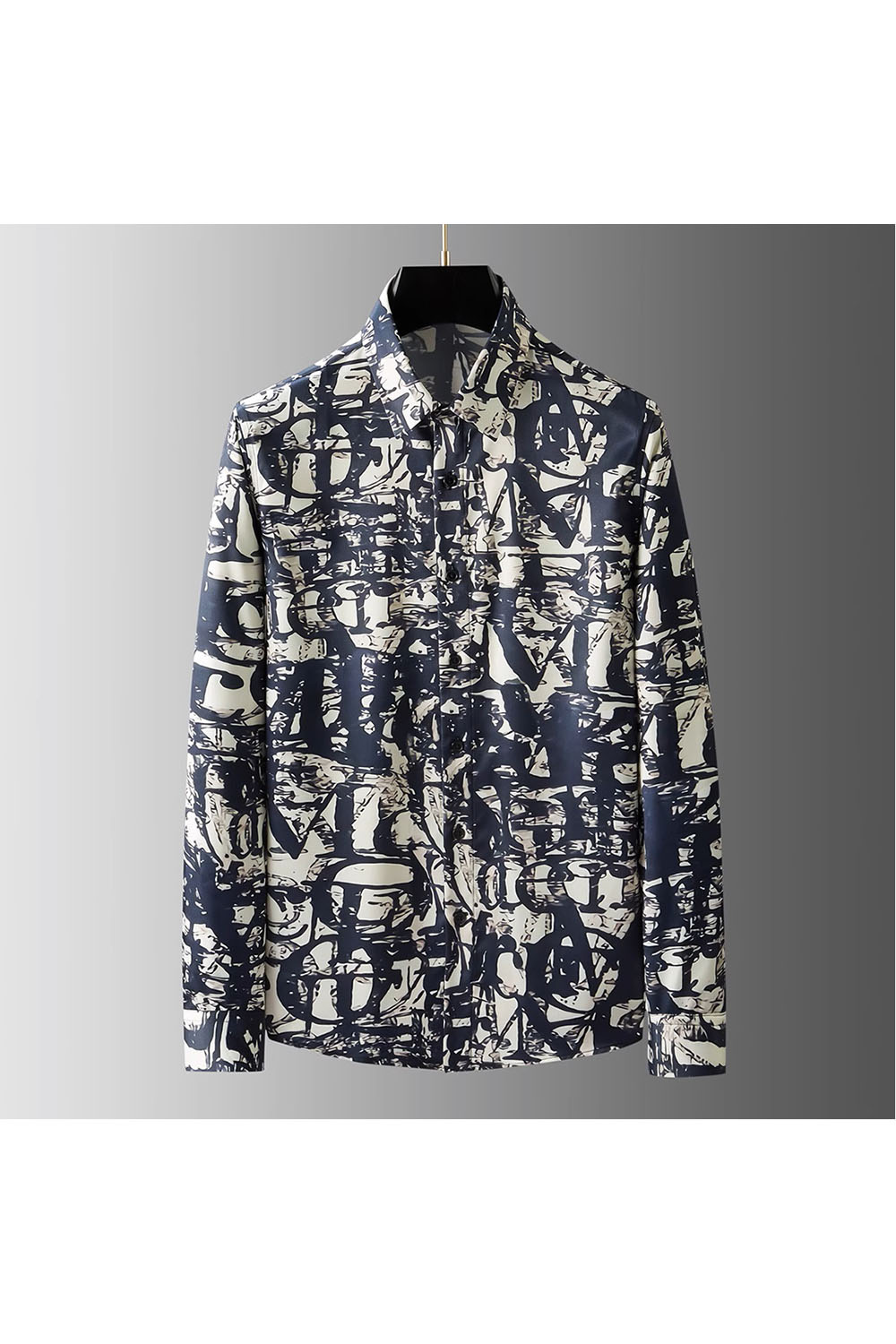 The men’s long‑sleeve floral shirt pinterest preview image.