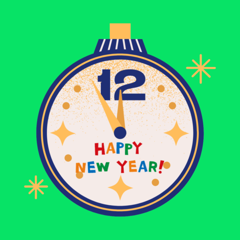 Happy New Year 5 a new T-Shirt design cover image.