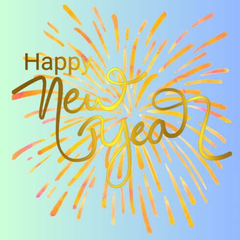 Happy New Year a new T-Shirt design cover image.