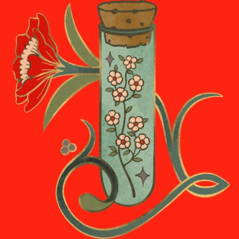 Flower Bottle a new T-Shirt design cover image.
