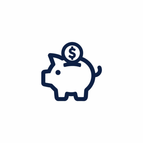 Piggy Bank Icon with Dollar Sign for Saving and Investment cover image.