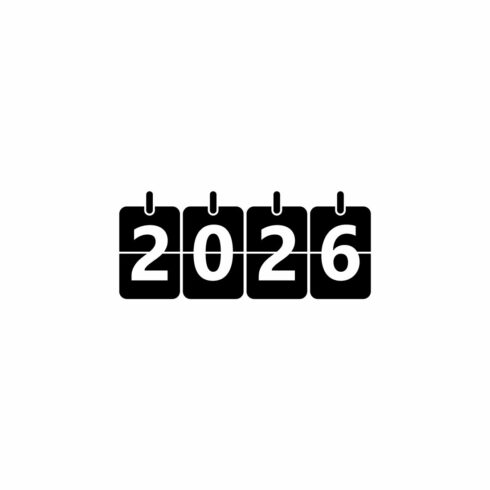 2026 New Year Icon in Flip Clock Odometer Style cover image.
