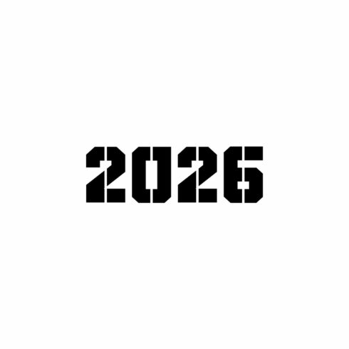 2026 Year Text Icon for New Year and Calendar Event cover image.